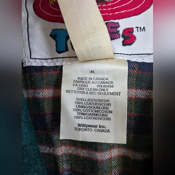 Vintage 1993 Looney Tunes Leather Suede Varsity Jacket XL - Picture 9 of 15